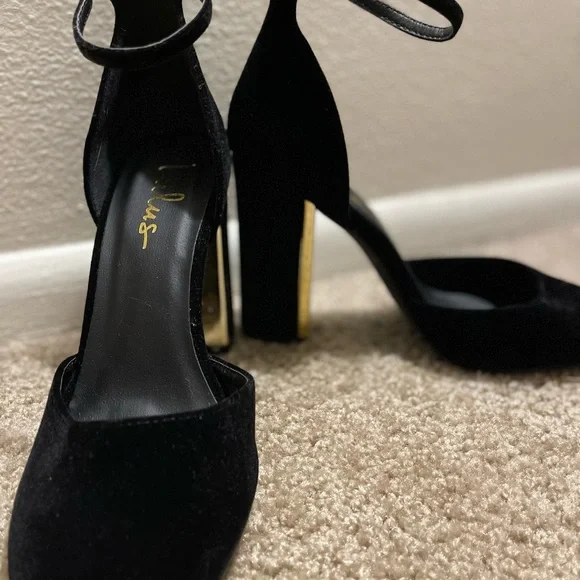Lulu's Elegant Black Suede Heels - Picture 2 of 6
